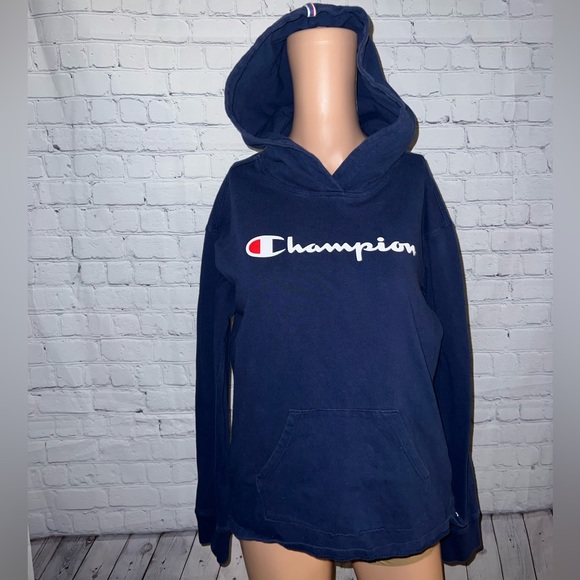 Champion Tops - champion authentic athleticwear blue hoodie size XS